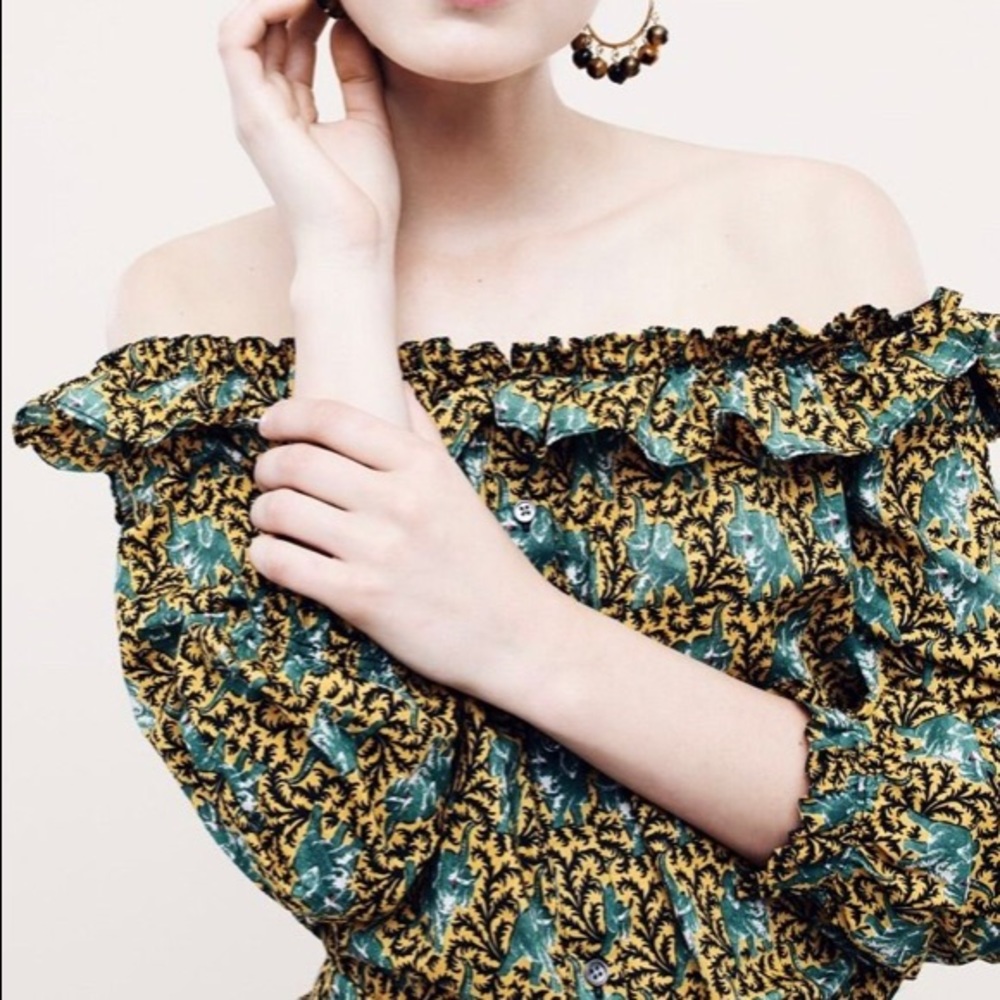 Jcrew elephant off shoulder top